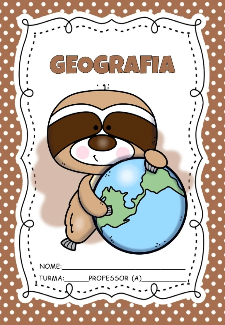 Kit capas de caderno preguiça em PDF para imprimir — p6 | Ensino Já atividades para educação infantil (ensinoja.com)