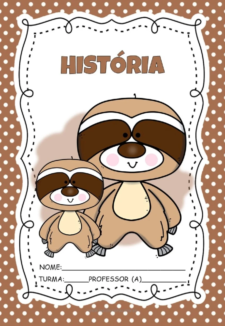 Kit capas de caderno preguiça em PDF para imprimir — p7 | Ensino Já atividades para educação infantil (ensinoja.com)