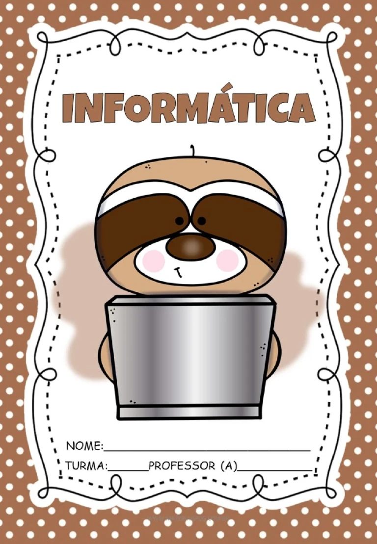 Kit capas de caderno preguiça em PDF para imprimir — p15 | Ensino Já atividades para educação infantil (ensinoja.com)