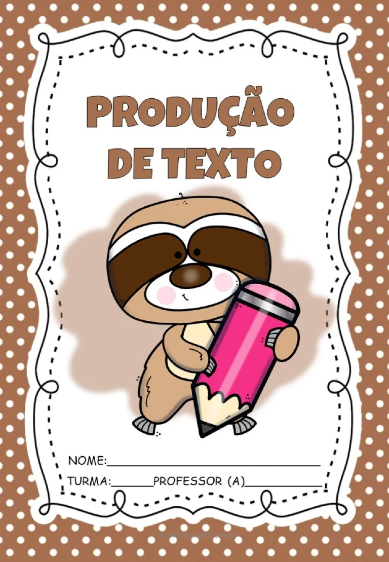 Kit capas de caderno preguiça em PDF para imprimir — p16 | Ensino Já atividades para educação infantil (ensinoja.com)