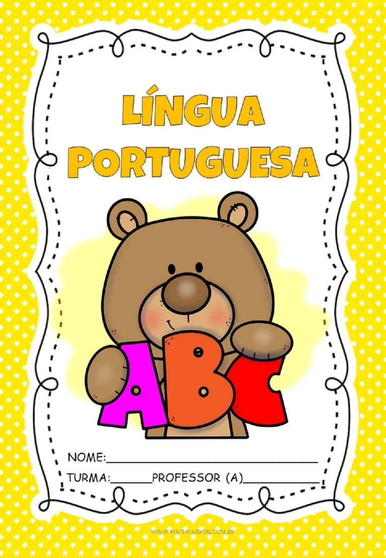 Kit capas de caderno ursinho em PDF para imprimir — p3 | Ensino Já atividades para educação infantil (ensinoja.com)