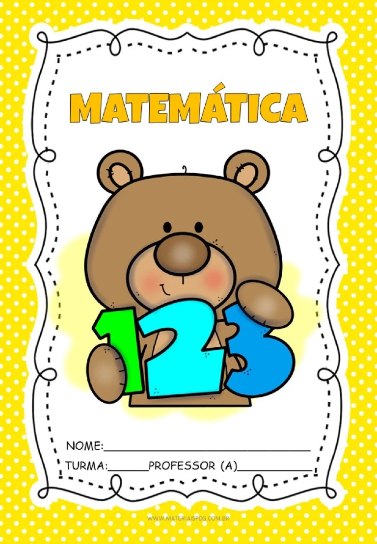 Kit capas de caderno ursinho em PDF para imprimir — p4 | Ensino Já atividades para educação infantil (ensinoja.com)