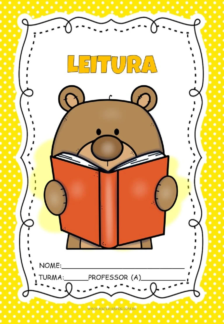 Kit capas de caderno ursinho em PDF para imprimir — p13 | Ensino Já atividades para educação infantil (ensinoja.com)