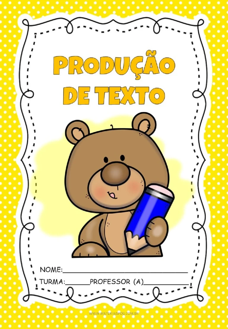 Kit capas de caderno ursinho em PDF para imprimir — p16 | Ensino Já atividades para educação infantil (ensinoja.com)