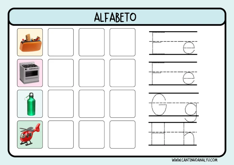 Atividades do alfabeto A-Z: vamos conhecer o alfabeto — p3 | Ensino Já atividades para educação infantil (ensinoja.com)