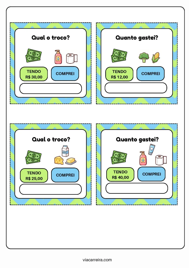 Atividades de Matemática para o 1° e 2° ano em PDF — p28 | Ensino Já atividades para educação infantil (ensinoja.com)