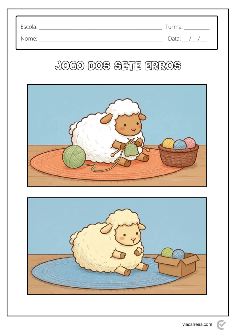 Atividades jogo dos 7 erros para educação infantil em PDF — p3 | Ensino Já atividades para educação infantil (ensinoja.com)