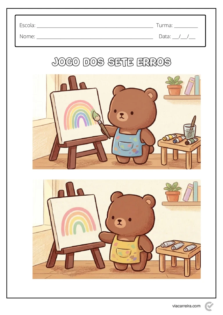 Atividades jogo dos 7 erros para educação infantil em PDF — p6 | Ensino Já atividades para educação infantil (ensinoja.com)