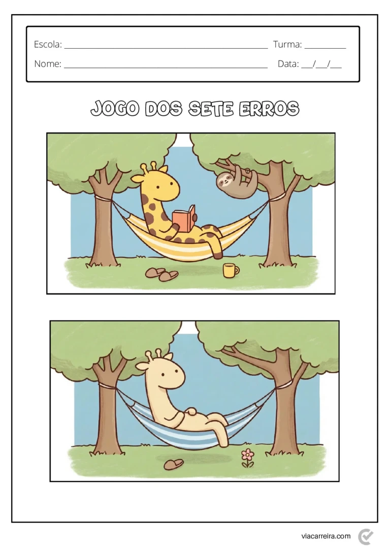 Atividades jogo dos 7 erros para educação infantil em PDF — p8 | Ensino Já atividades para educação infantil (ensinoja.com)