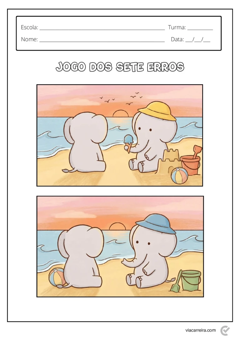 Atividades jogo dos 7 erros para educação infantil em PDF — p10 | Ensino Já atividades para educação infantil (ensinoja.com)