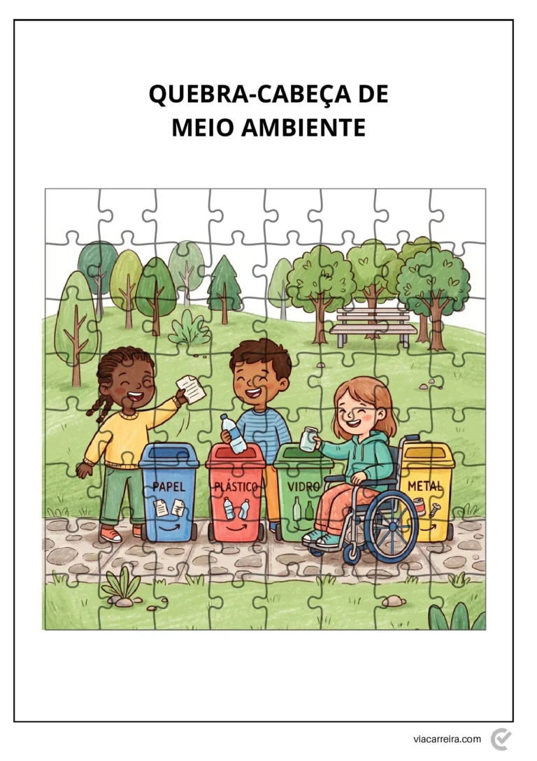Jogos pedagógicos de meio ambiente em PDF com 19 páginas — p4 | Ensino Já atividades para educação infantil (ensinoja.com)