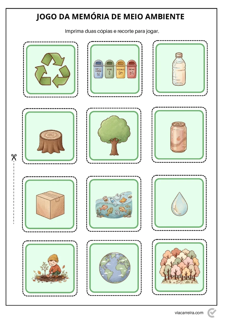 Jogos pedagógicos de meio ambiente em PDF com 19 páginas — p5 | Ensino Já atividades para educação infantil (ensinoja.com)