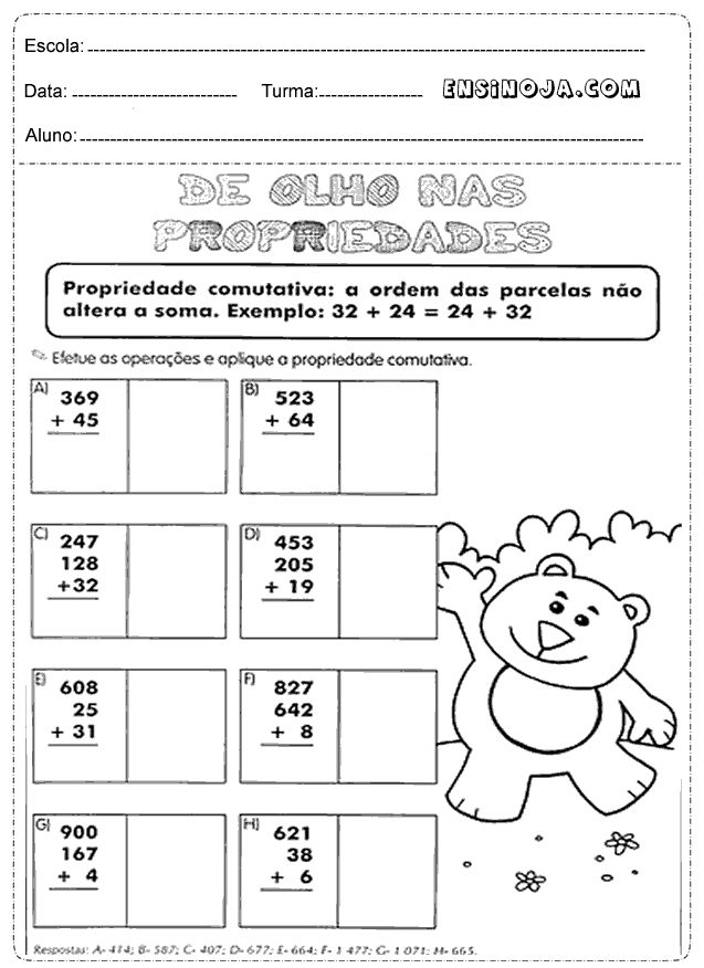 Atividades de matemática 4° ano ensino fundamental - Ensino Já