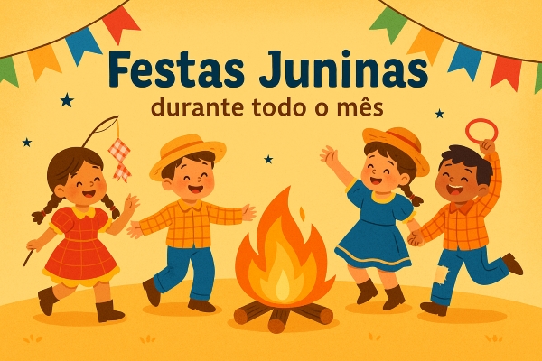 Festa juninas durante todo o mês de junho