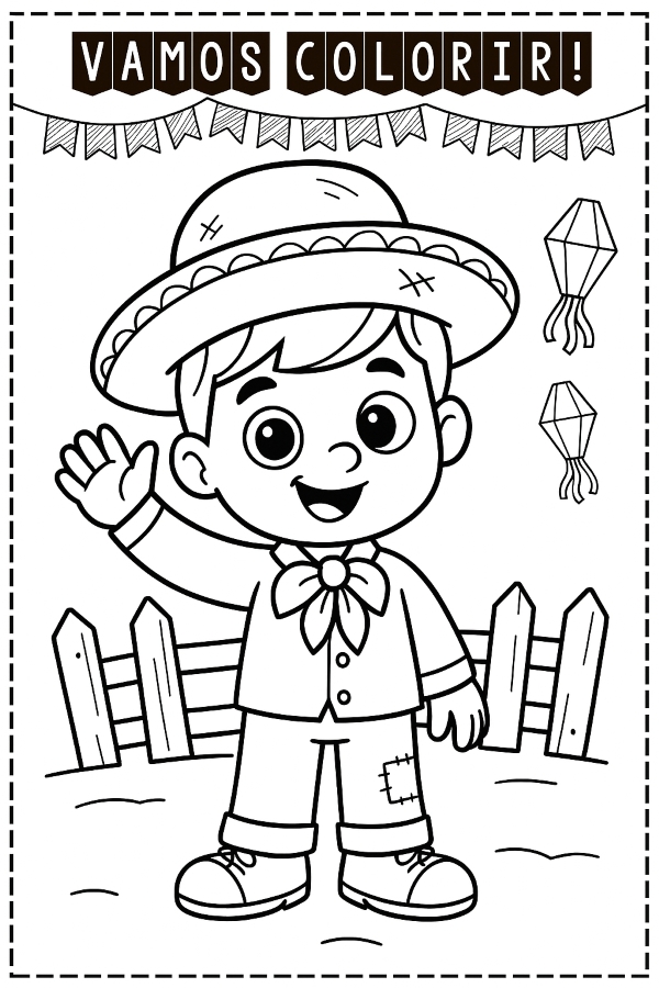 colorir festa junina masculino