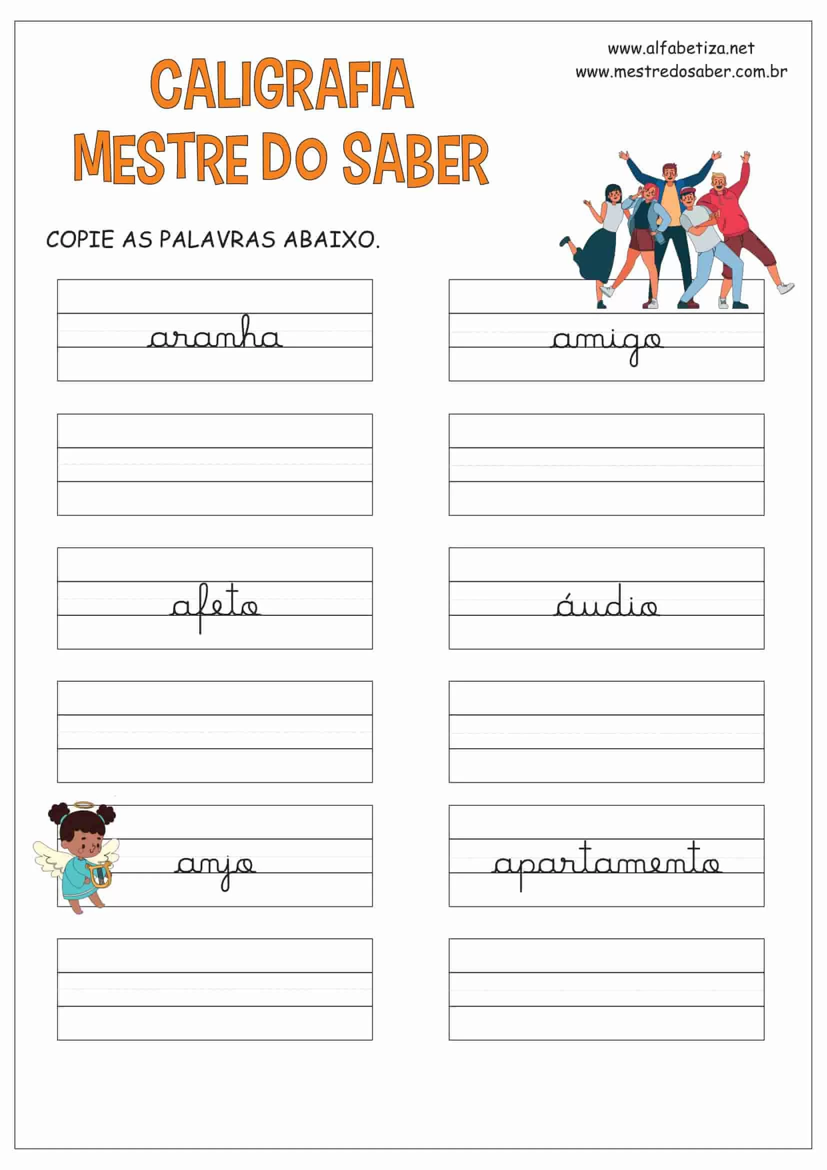 1 Atividades Alfabeto Cursivo Letra A