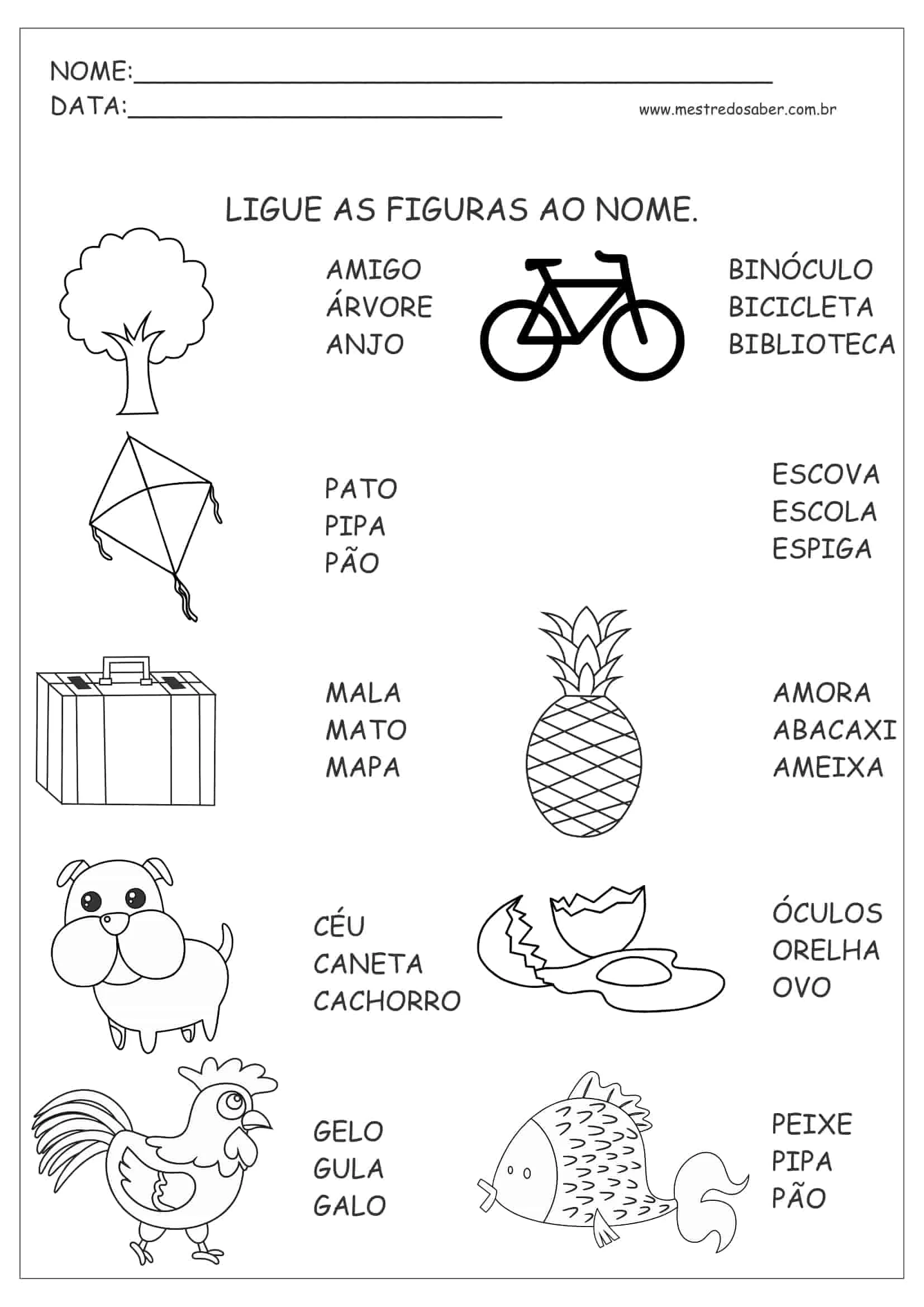 10 Atividades De Portugues 1 Ano