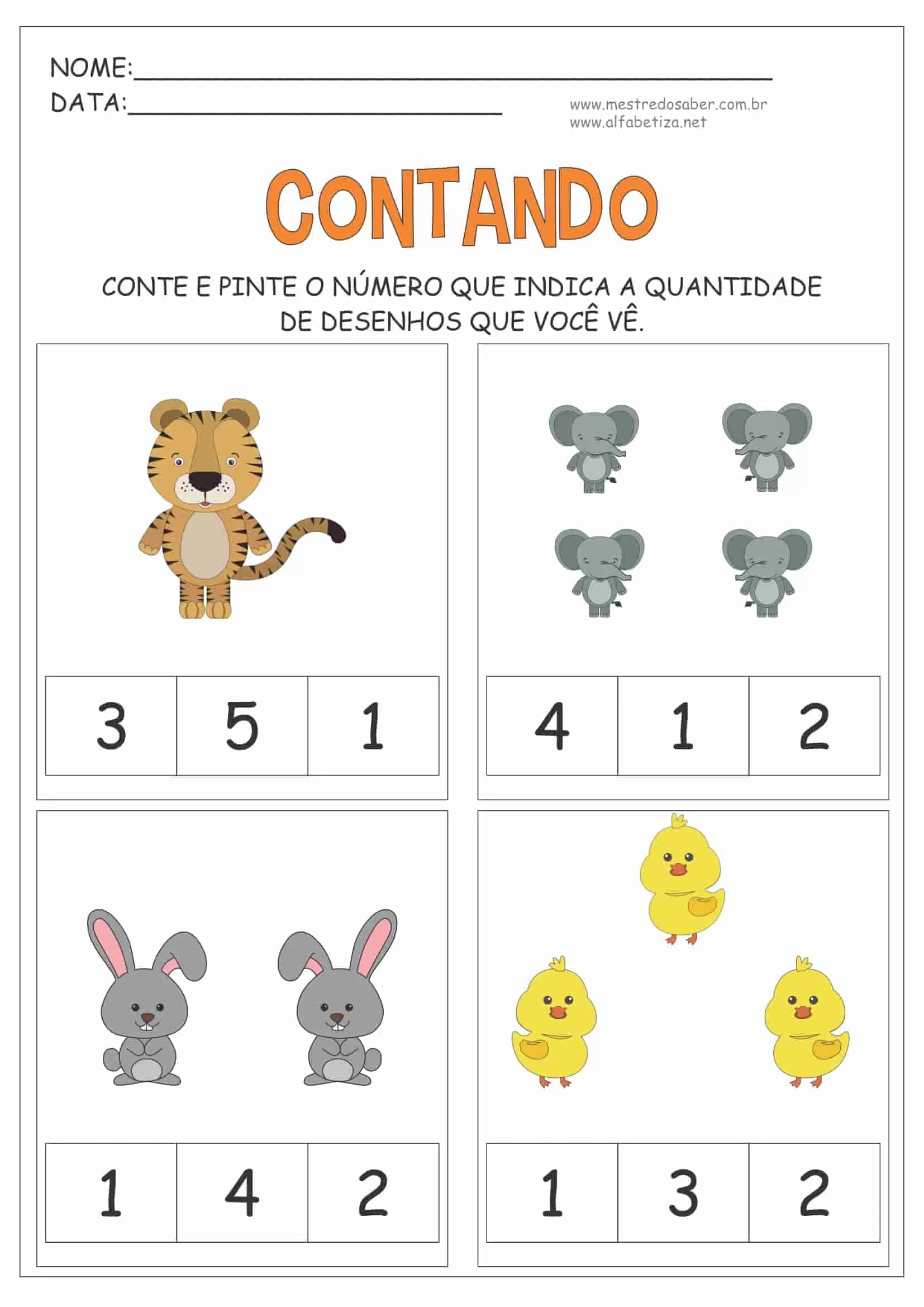 3 Atividades Educacao Infantil 4 Anos Numeros