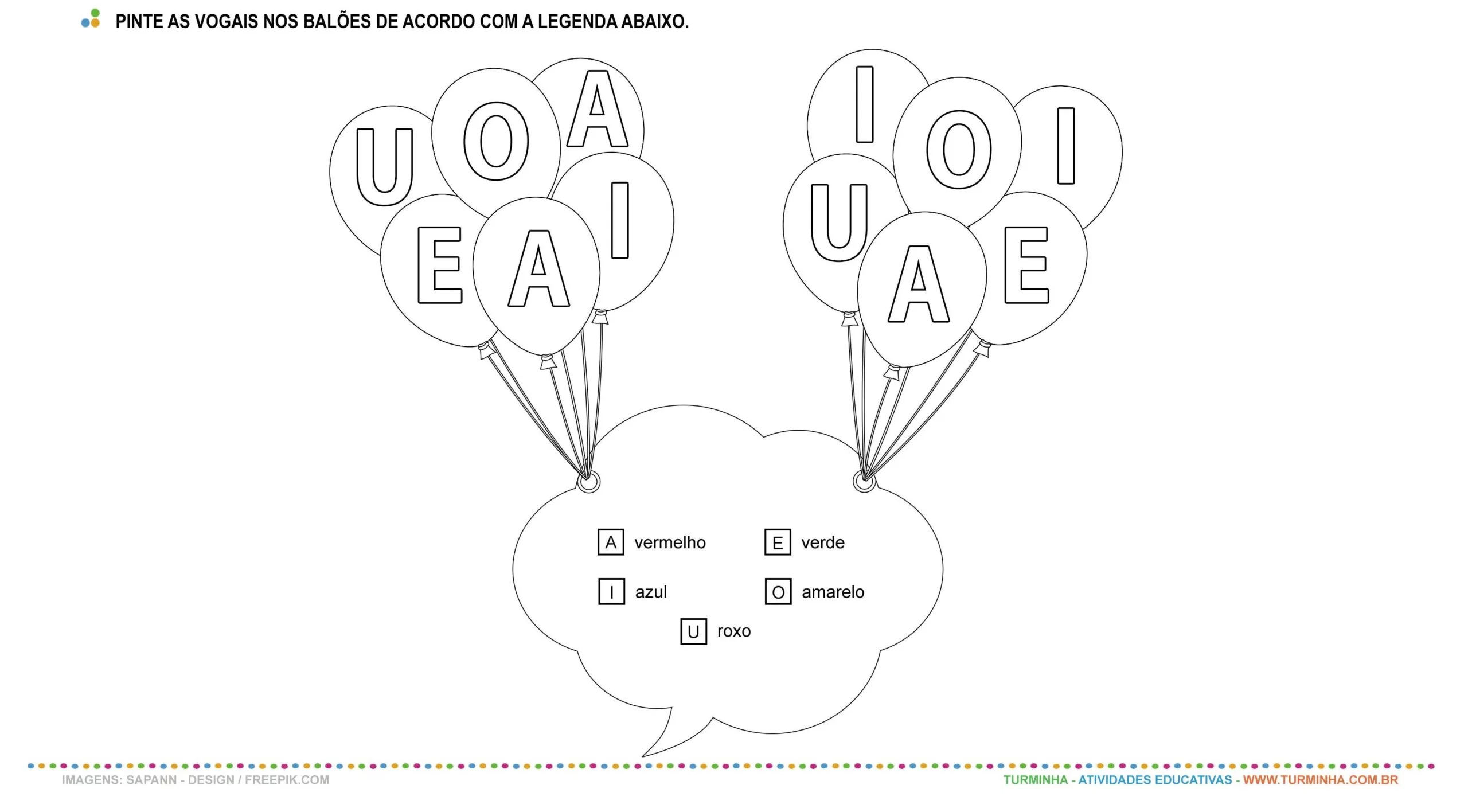 326 Atividade Educativa Creche Pintura Vogais Cores