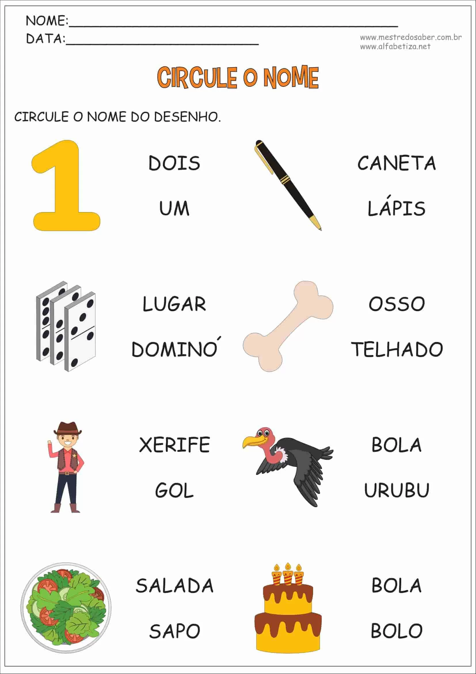 4 Atividades 1 Ano Portugues Mestre Do Saber