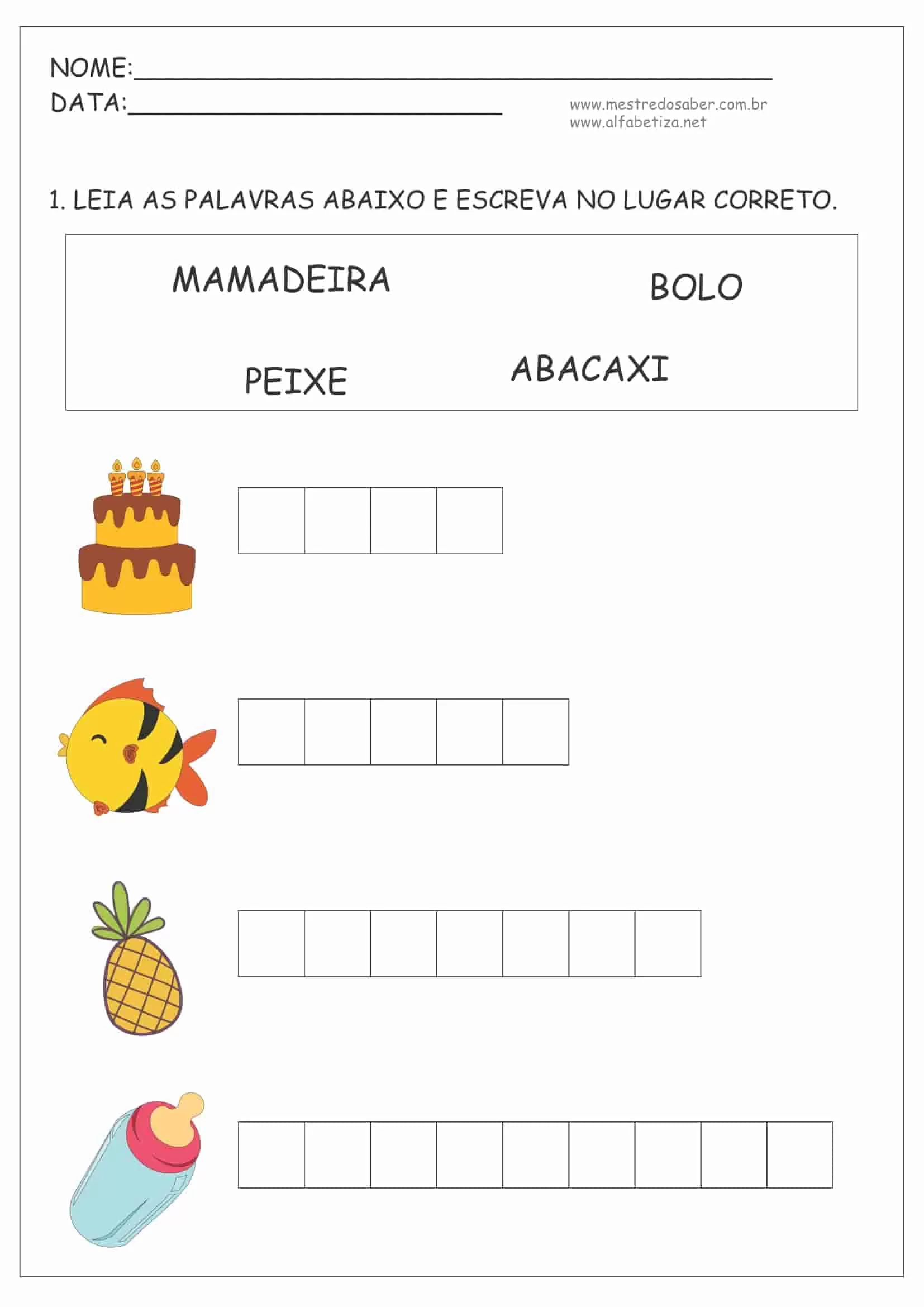 4 Atividades De Alfabetizacao E Letramento