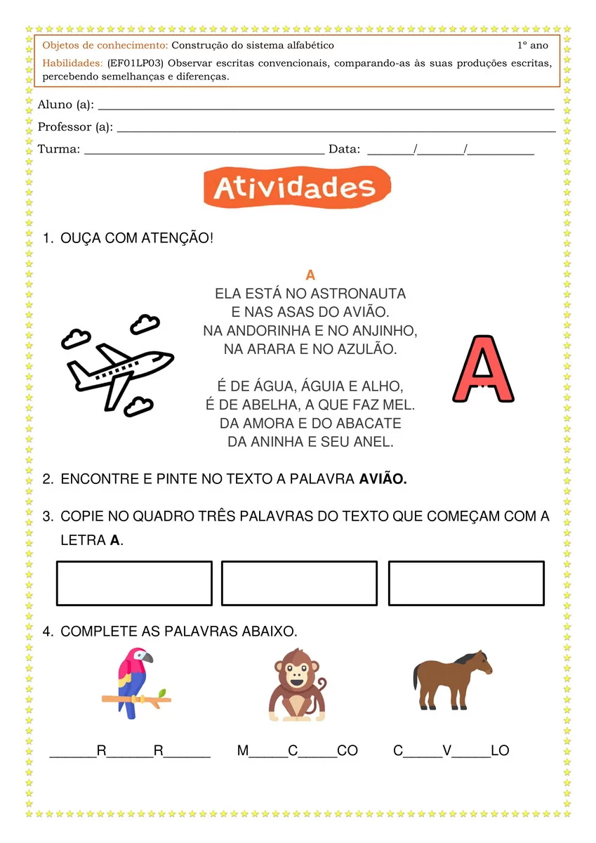 430 Atividades De Portugues 1 Ao 5 Ano Bncc Editaveis Atividades De Portugues Do 1 Ano