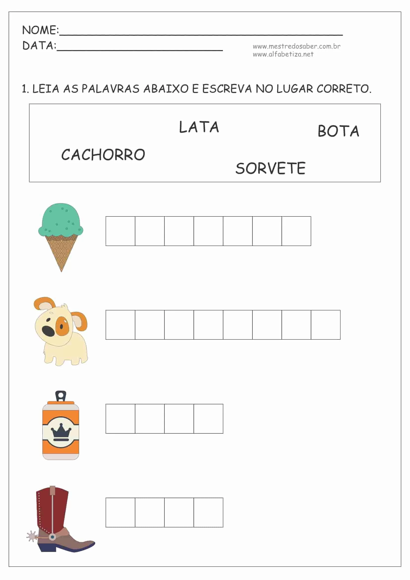 8 Atividades De Alfabetizacao E Letramento
