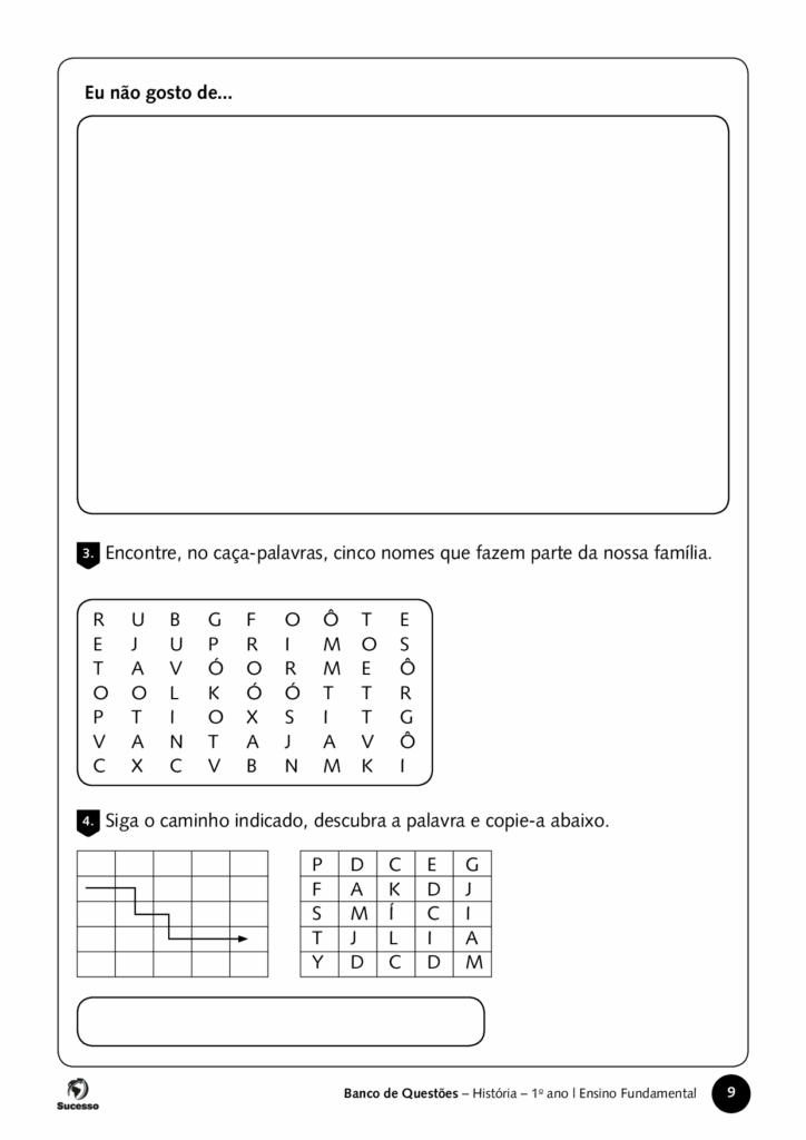 eu não gosto de... questões de história