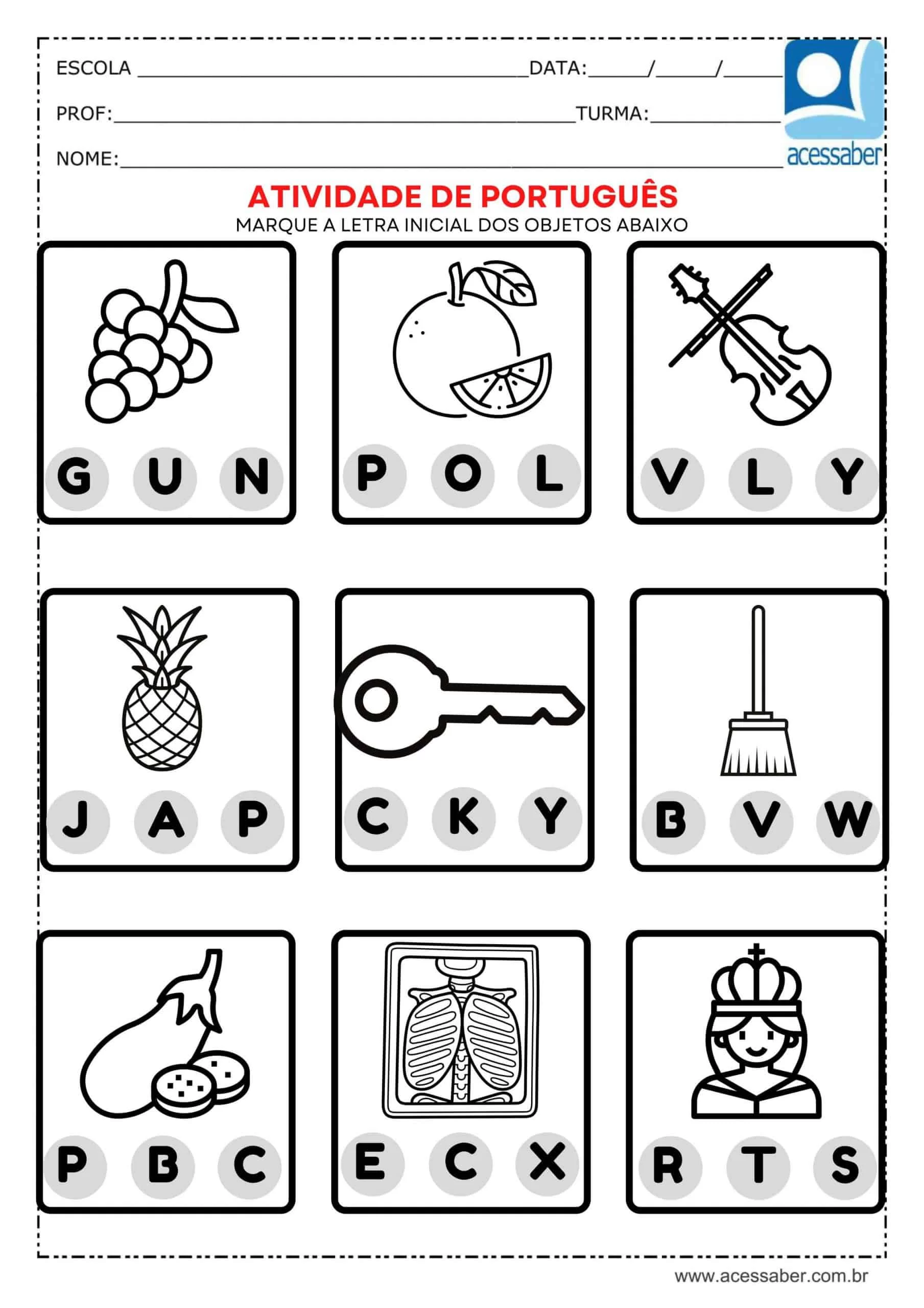 Atividade De Portugues Letra Inicial 1 Ano E 2 Ano 5 Scaled