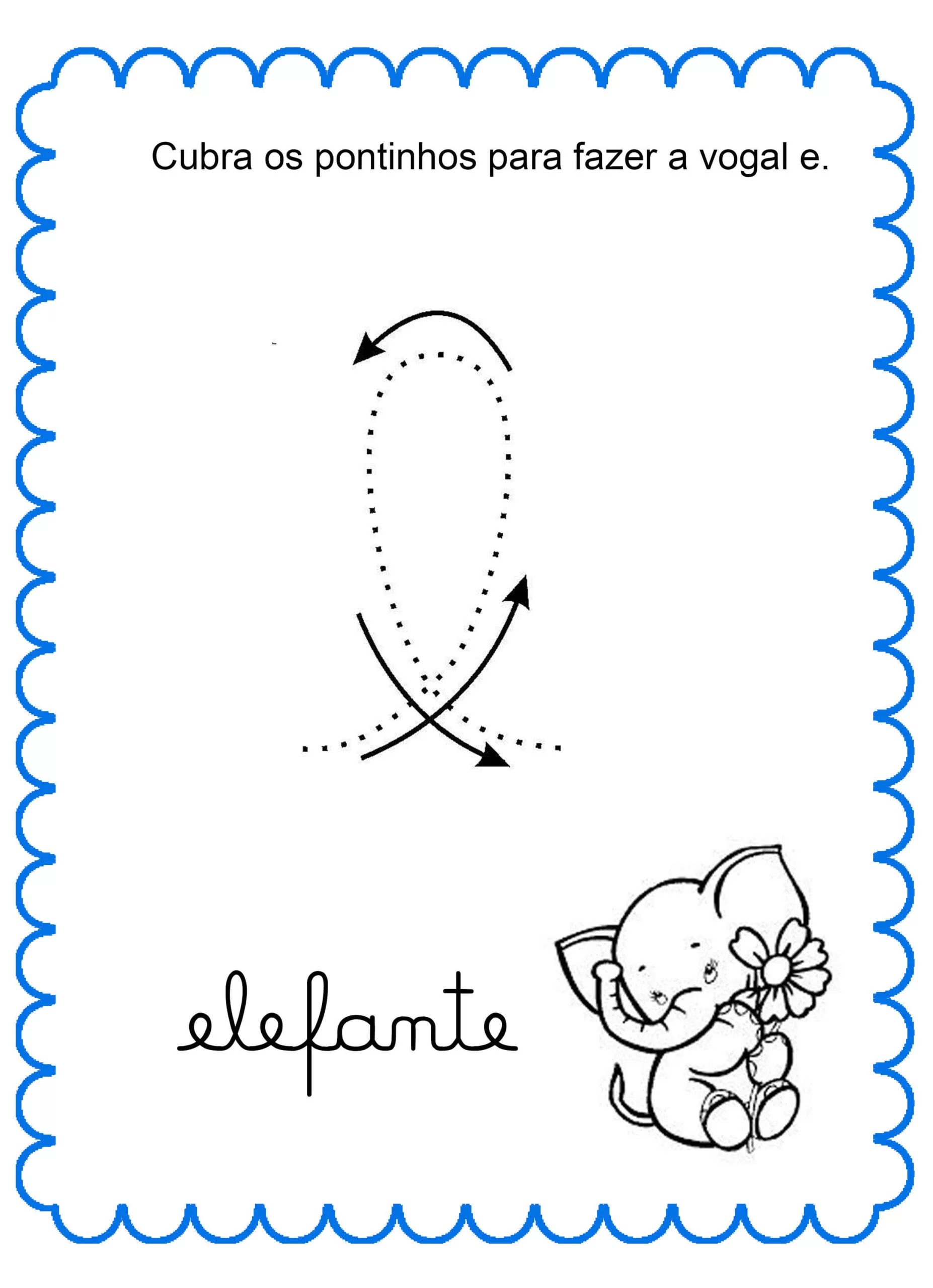 Atividades Das Vogais Pontilhadas Educacao Infantil Vogal E Scaled