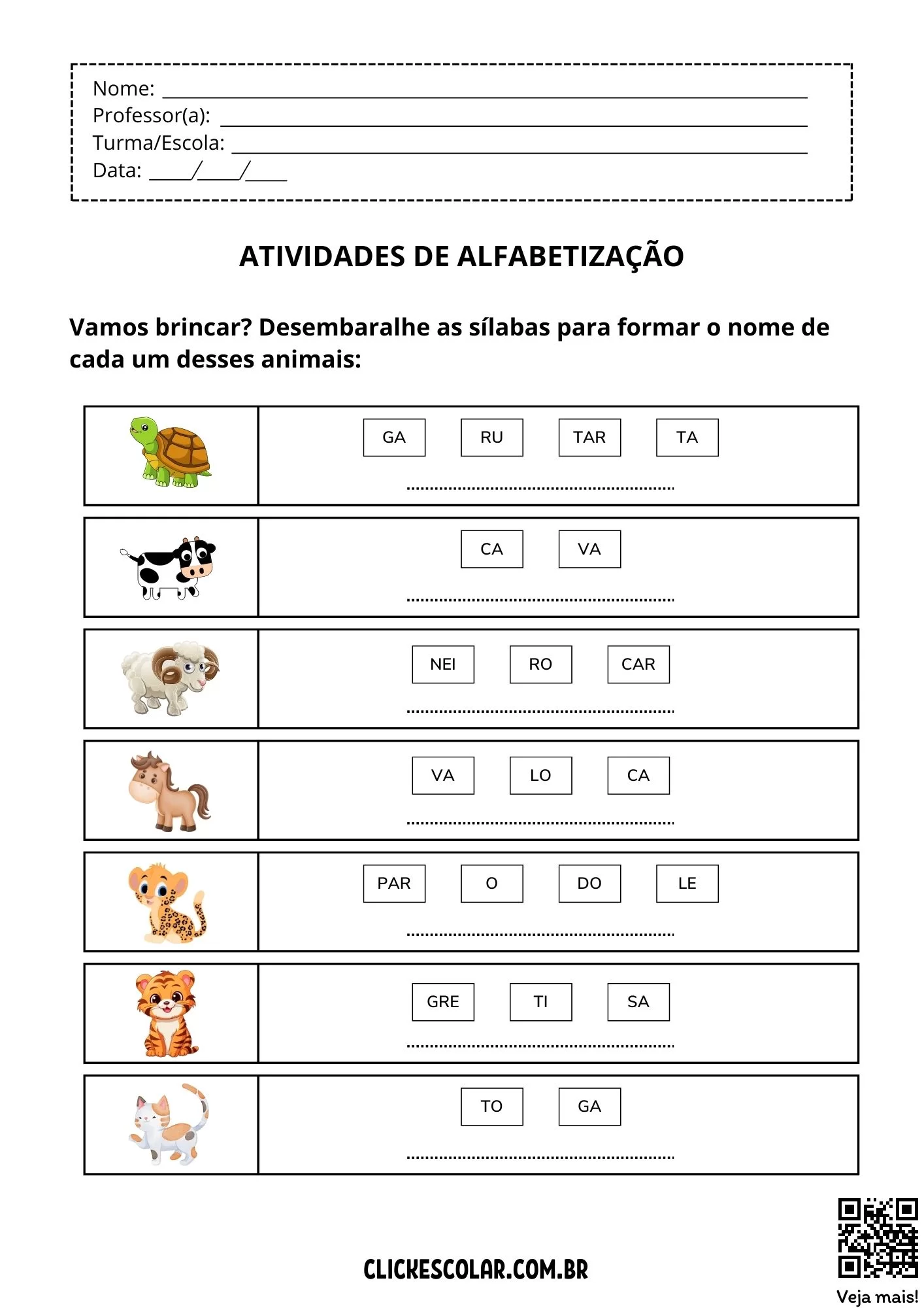 Atividades De Alfabetizacao 1 Ano02