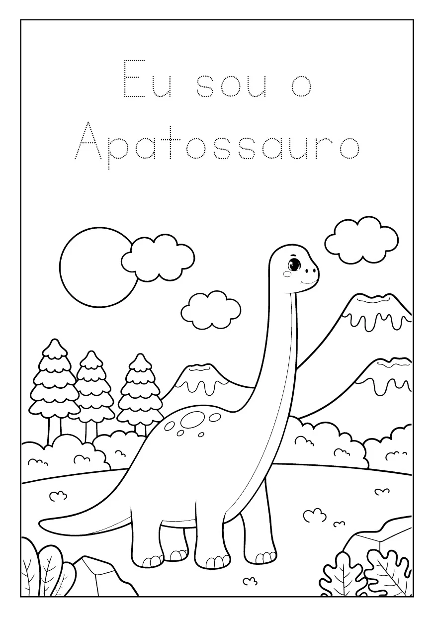 Atividades De Colorir Dinossauro 7