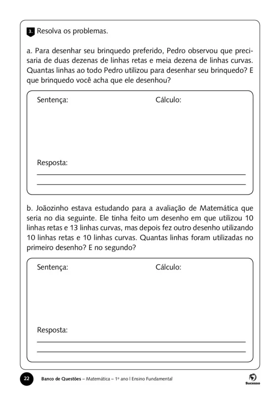 Resolva os problemas