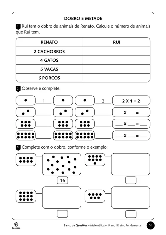 Atividades De Matematica 1 Ano Fundamental 53