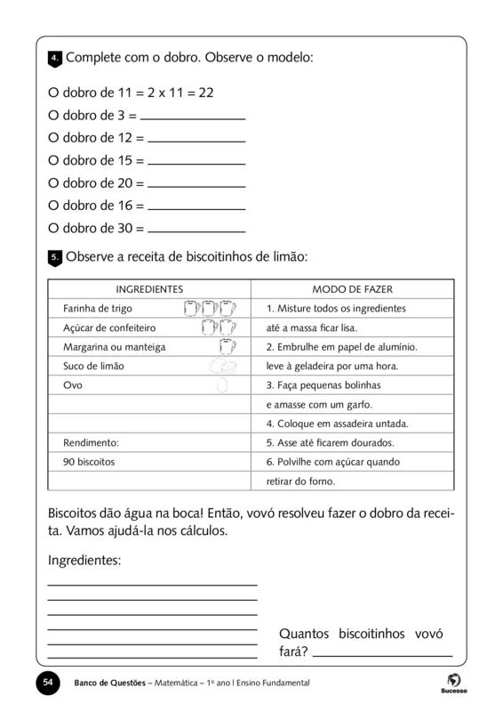 Atividades De Matematica 1 Ano Fundamental 54
