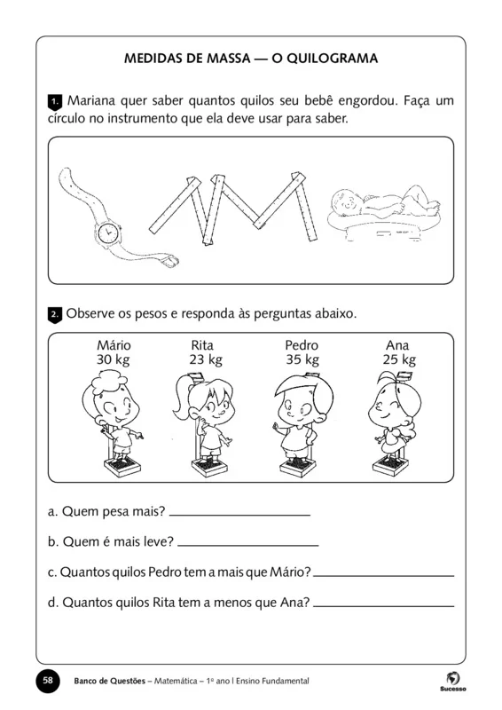 Atividades De Matematica 1 Ano Fundamental 58