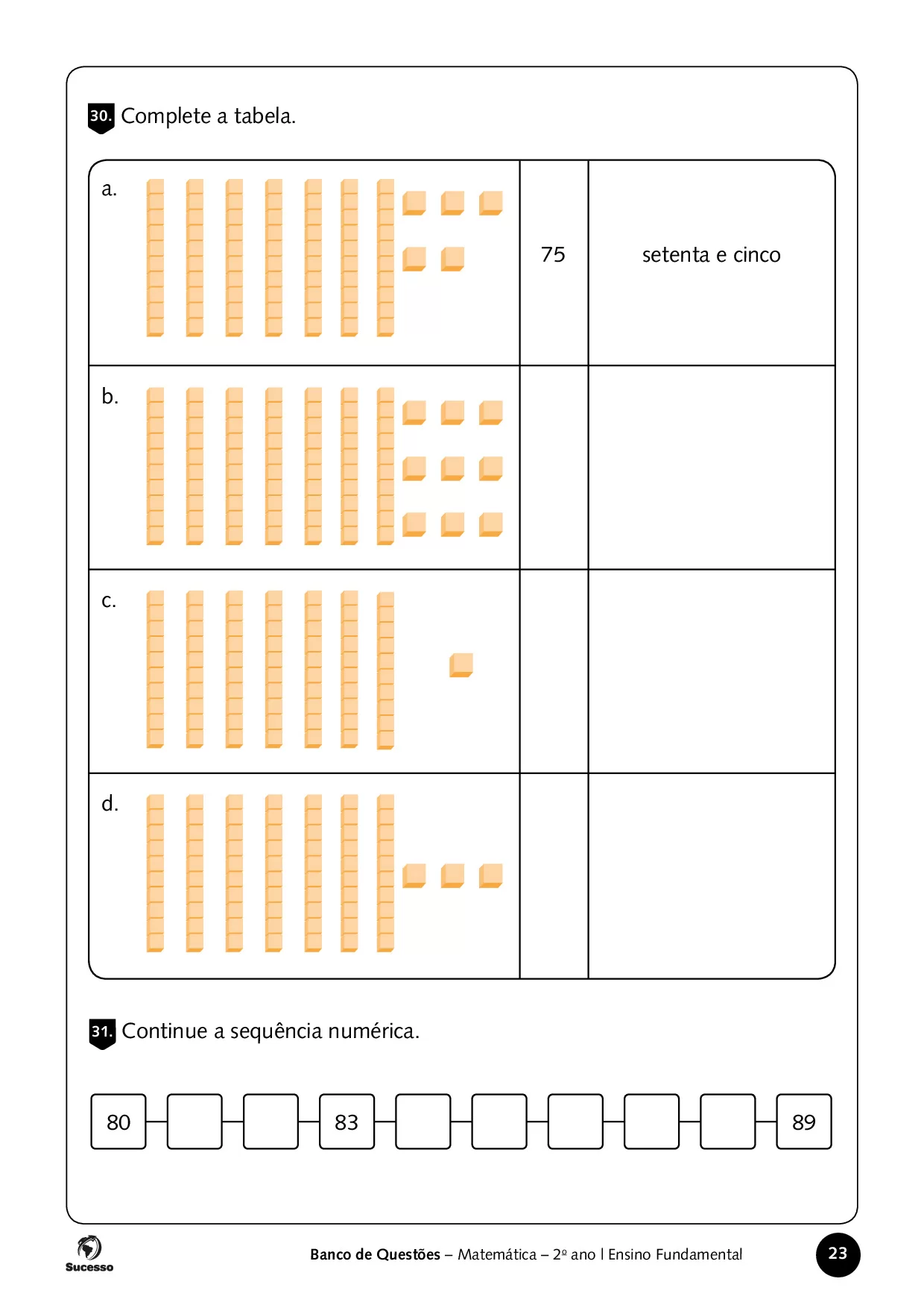 Atividades De Matematica2 Ano Ensino Fundamental 23