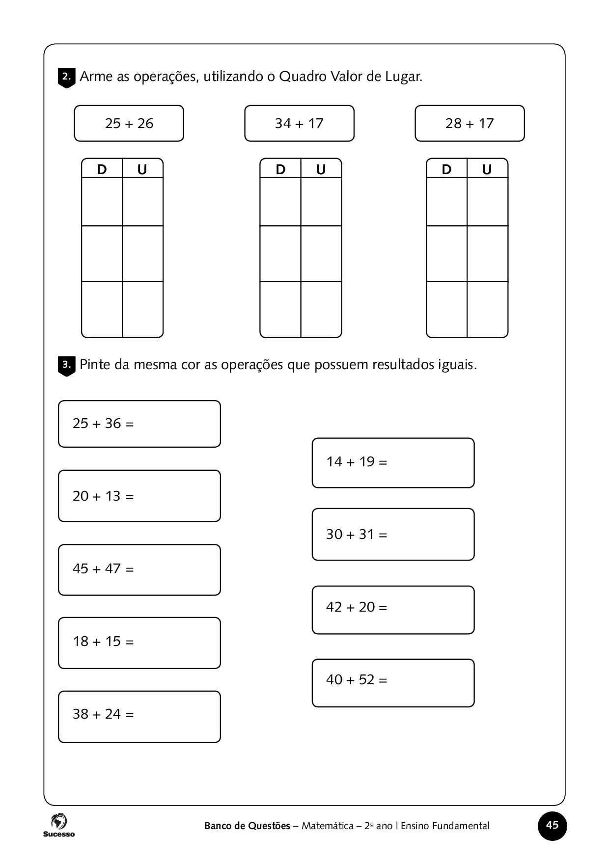 atividades de Matemática para o 2º Ano