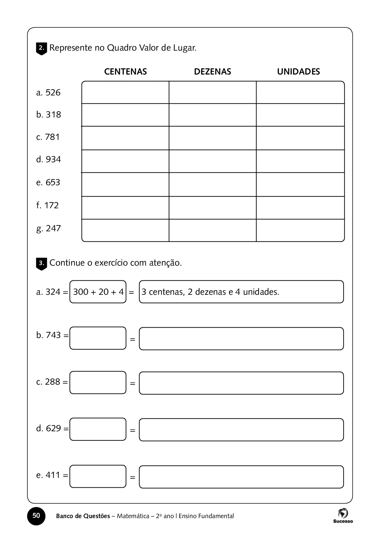 atividades de Matemática para o 2º Ano