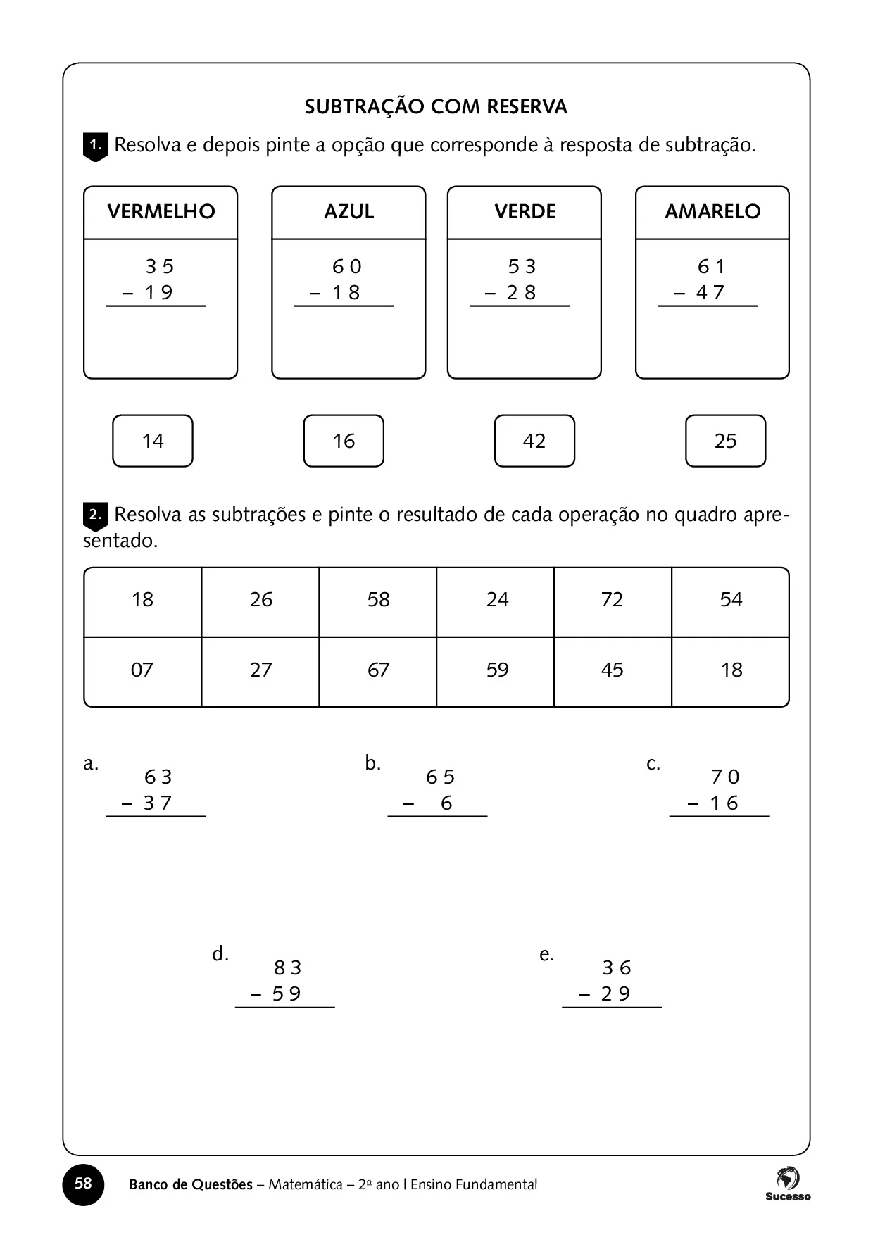 atividades de Matemática para o 2º Ano
