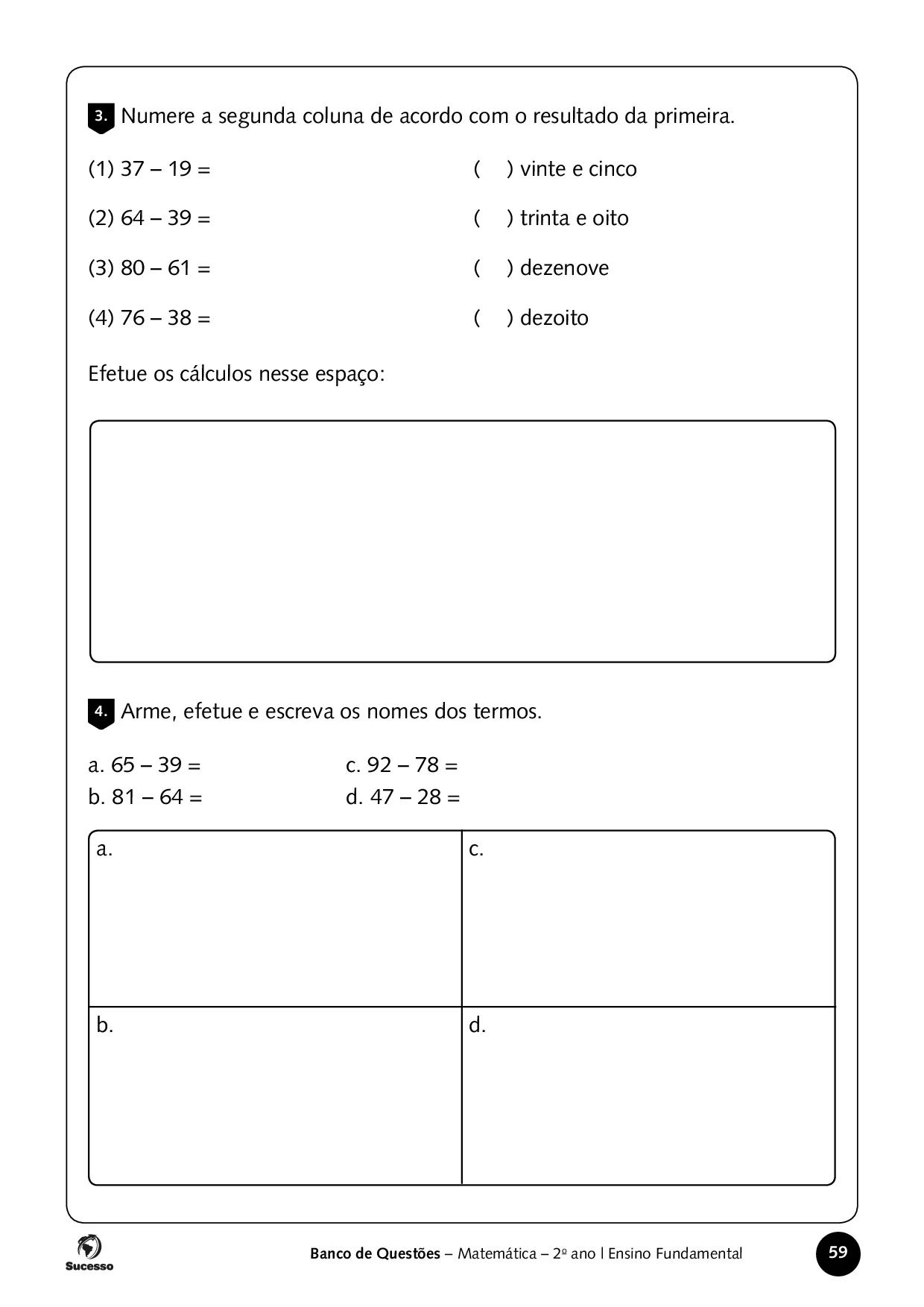 atividades de Matemática para o 2º Ano
