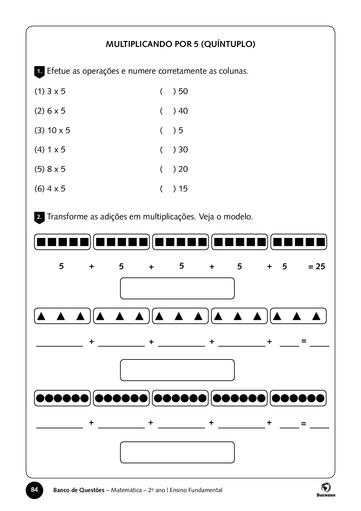 Atividades De Matematica2 Ano Ensino Fundamental 84