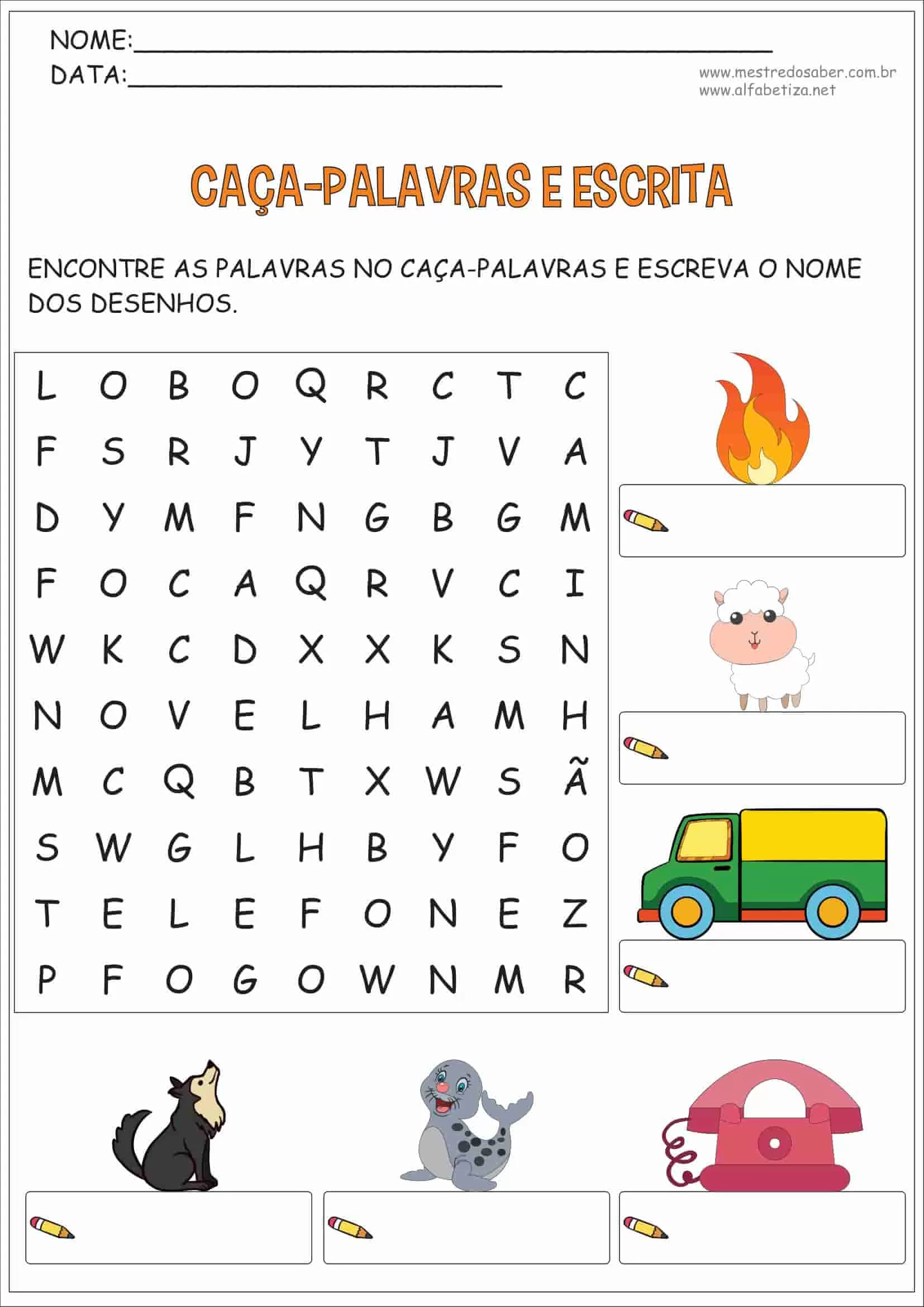 Atividades de Português 1 ano completo para imprimir