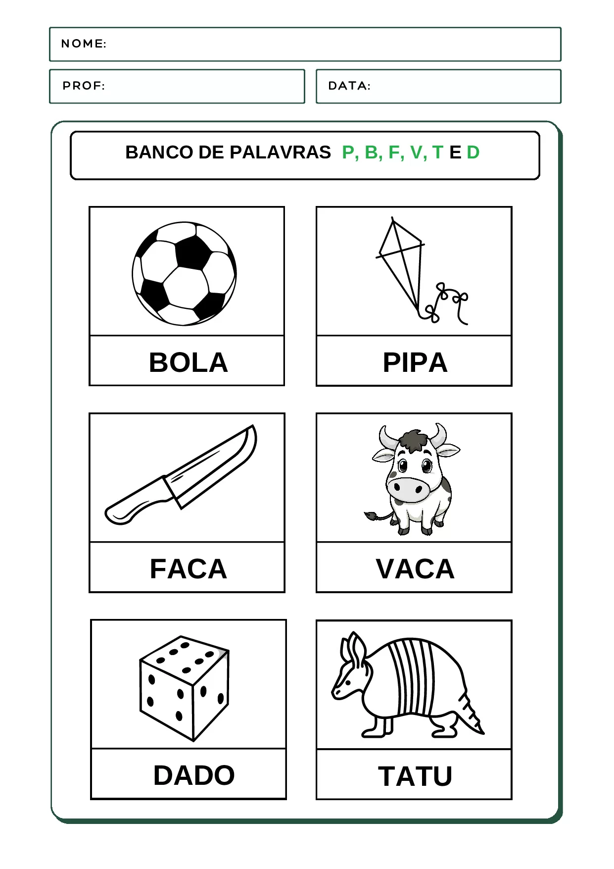 Atividades de Português – ilustração 2