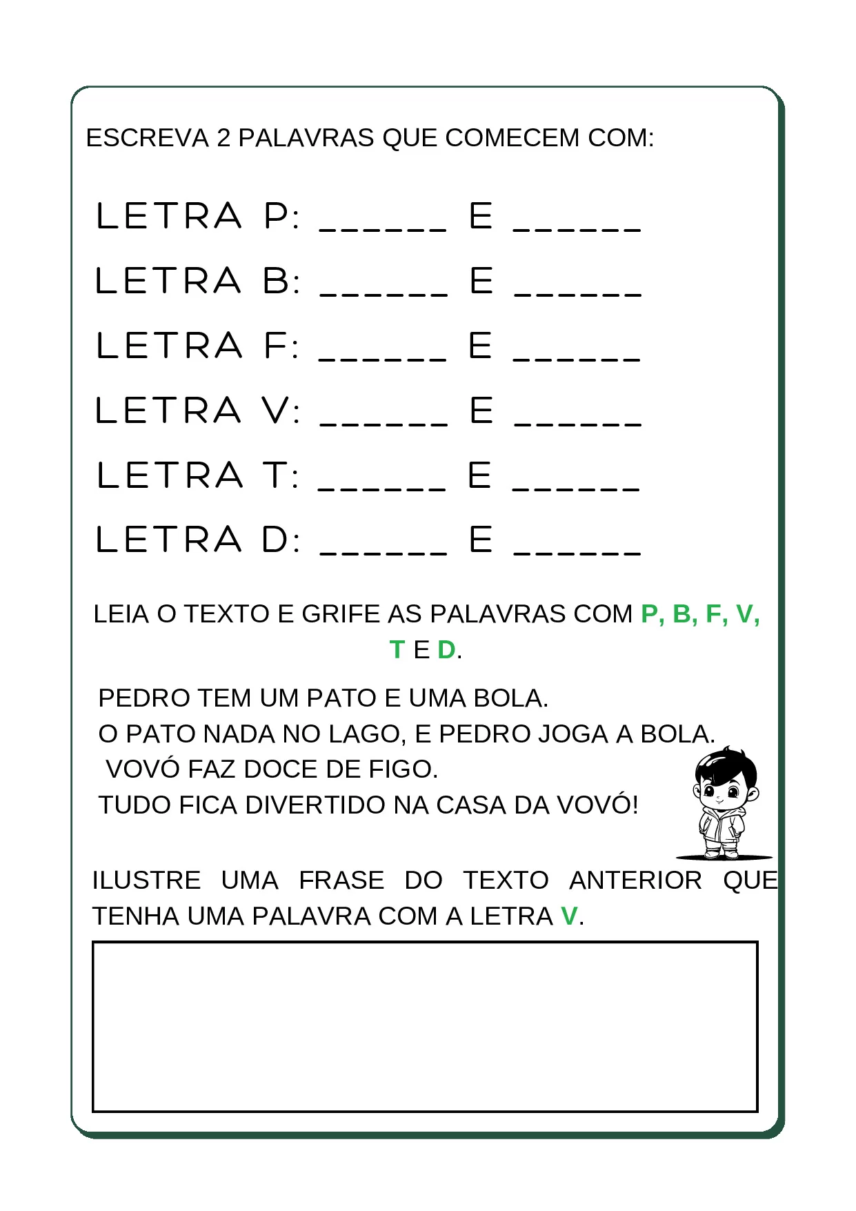 Atividades Mista Educacao Infantil Portugues 7