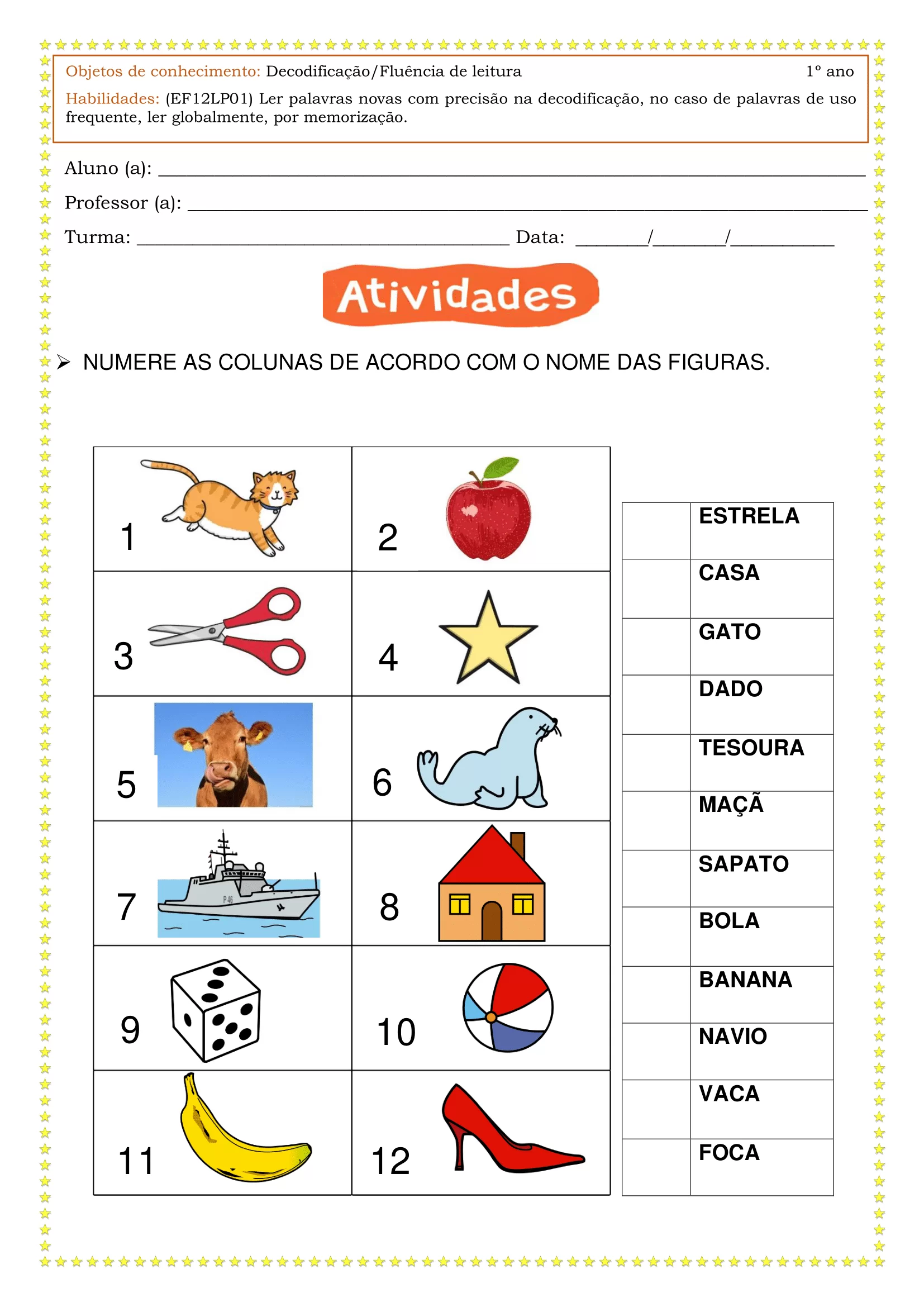 ATIVIDADES PORTUGUES BNCC 1 ANO ENSINO FUNDAMENTAL KIT SO ESCOLA 009