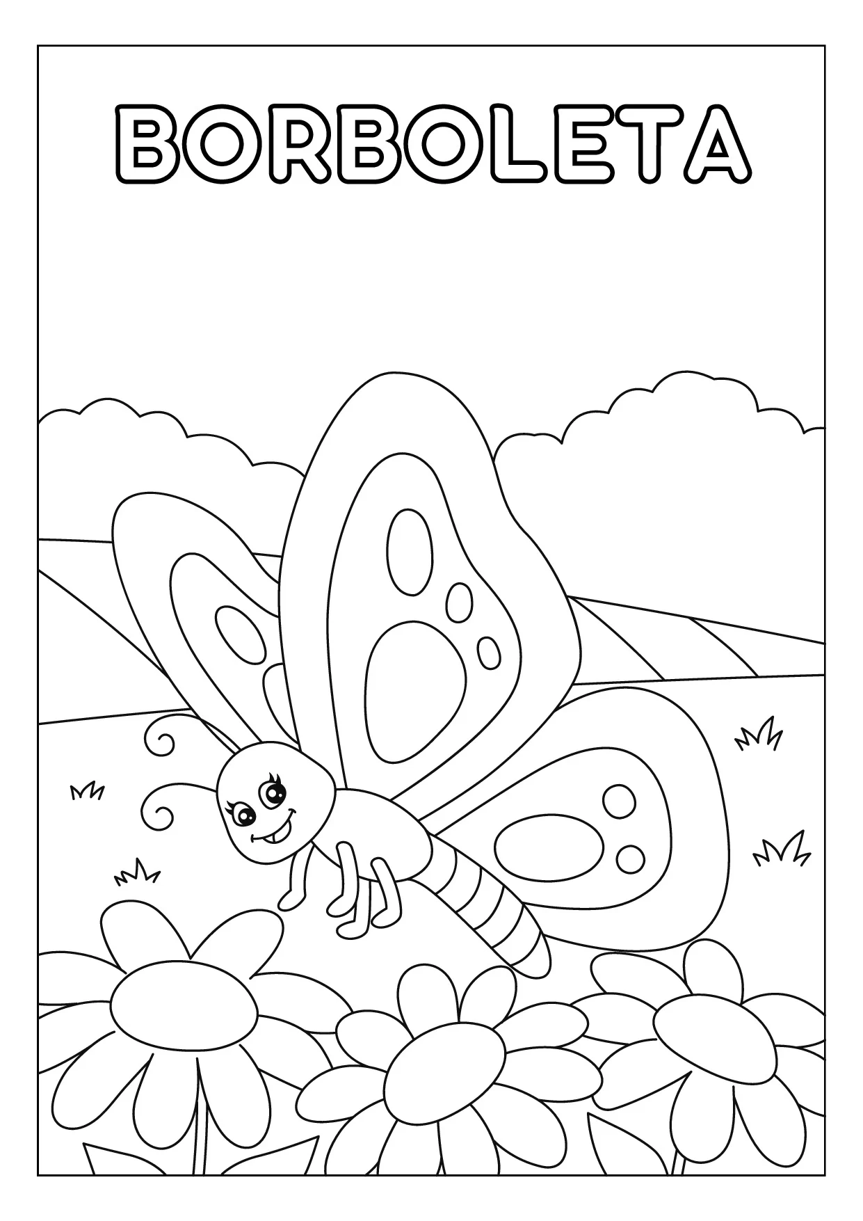 Borboleta para colorir