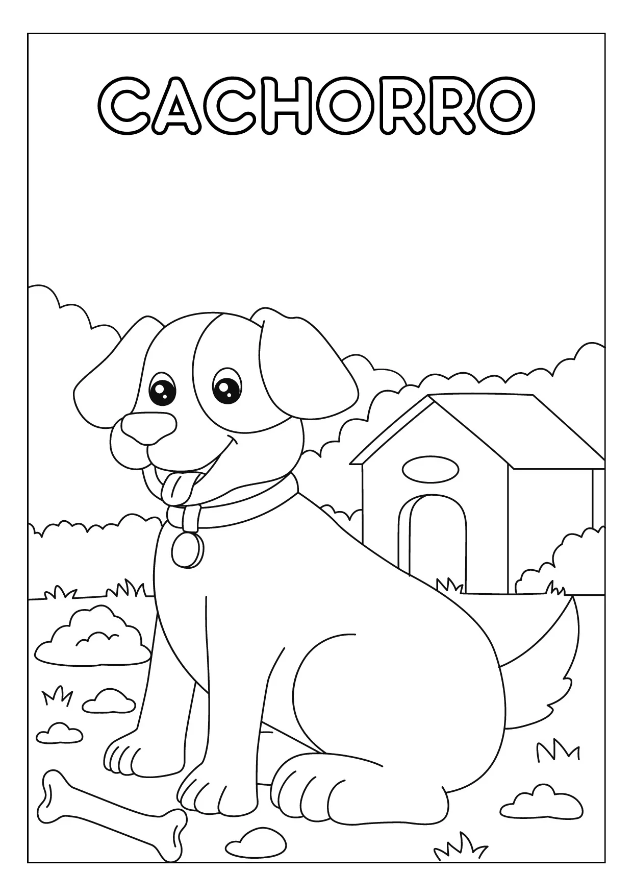 Cachorro para colorir
