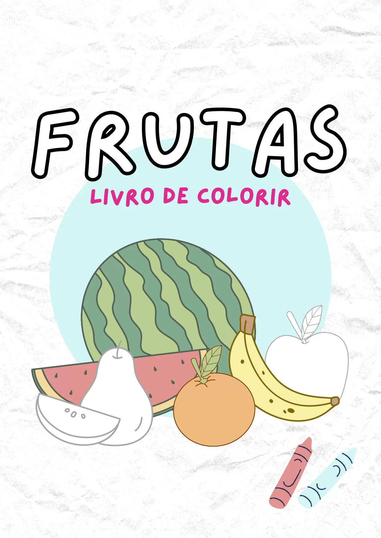 Livro de colorir frutas