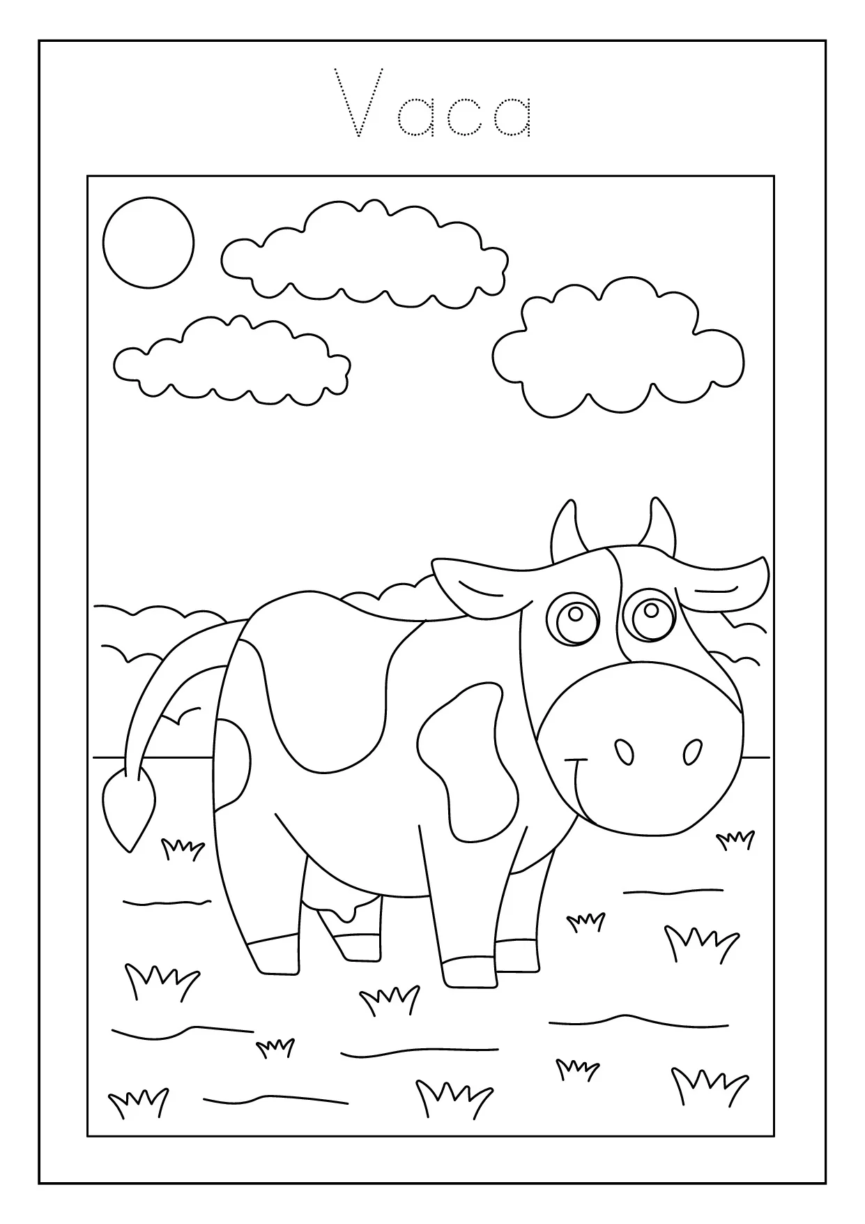 vaca para colorir